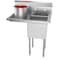 Koolmore 1 Compartment Stainless Steel NSF Commercial Kitchen Prep & Utility Sink with Drainboard SA151512-15L3 - alternate 1
